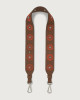 Orciani Soft embroidered leather strap Leather Caramel