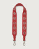 Orciani Soft embroidered leather strap Leather Marlboro red