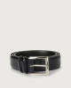 Orciani Calf classic leather belt 3,5 cm Leather Deep blue