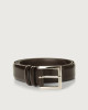 Orciani Calf classic leather belt 3,5 cm Leather Chocolate