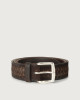 Orciani Cloudy Snake suede belt Suede leather Chocolate