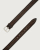 Orciani Cloudy Snake suede belt Suede leather Chocolate