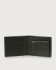 Orciani Frog leather wallet with coin purse and RFID protection Embossed leather Chocolate