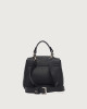 Orciani Sveva Soft Mini leather handbag with shoulder strap Grained leather Dark navy