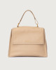Orciani Sveva Nappa Medium leather shoulder bag with strap Nappa leather ivory