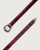 Orciani Diamond western details python leather belt Python Leather Ruby red