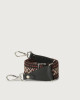 Orciani Warm fabric and leather strap Leather & fabric Black+orange