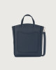Orciani Ladylike Soft Small leather tote bag Grained leather Navy