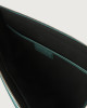 Orciani Micron slim leather document holder Grained leather Green