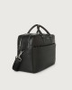 Orciani Timeless boarded leather business bag Leather Black
