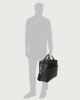 Orciani Timeless boarded leather business bag Leather Black