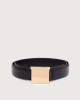 Orciani Calf B classic leather belt 2,8 cm Leather Black