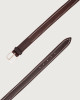 Orciani Bull Soft leather belt metallic details 3,5 cm Chocolate