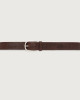 Orciani Wave leather belt 3,5 cm Leather Brown