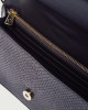 Orciani Coquette Exotic python effect leather clutch bag with strap Embossed leather caffè