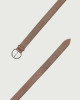Orciani Shadow leather belt 3 cm Embossed leather cognac