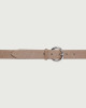 Orciani Shadow leather belt 3 cm Embossed leather cognac