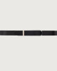 Orciani Bull Soft A leather NoBuckle belt with palladium loop Bull hide Black