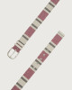 Orciani Summer Tubolar fabric and leather belt 3,5 cm Leather & fabric Red