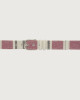 Orciani Summer Tubolar fabric and leather belt 3,5 cm Leather & fabric Red