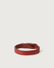 Orciani Bull leather Nobuckle bracelet with silver detail Leather Red