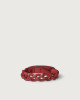 Orciani Walk leather Nobuckle bracelet with silver detail Leather Red