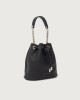 Orciani Nest Soft grained leather mini bucket bag Grained leather Black