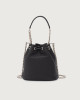 Orciani Nest Soft grained leather mini bucket bag Grained leather Black