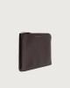 Orciani Micron slim leather document holder Grained leather Ebony