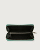 Orciani Diamond large python leather wallet with zip Python Leather Emerald Green