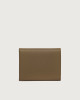 Orciani Soft small leather envelope wallet Grained leather Green