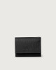 Orciani Soft leather wallet with RFID protectrion Embossed leather Black