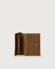Orciani Soft leather wallet with RFID protectrion Embossed leather Caramel