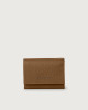 Orciani Soft small leather envelope wallet Grained leather Caramel