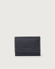 Orciani Soft small leather envelope wallet Grained leather Navy