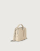 Orciani Chéri Soft leather hand mini bag with shoulder strap Grained leather Ivory