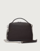 Orciani Chéri Soft leather hand mini bag with shoulder strap Grained leather Chocolate