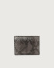 Orciani Diamond small python leather wallet Python Leather Charcoal Grey