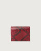 Orciani Diamond small python leather wallet Python Leather Ruby Red