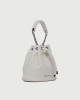 Orciani Nest Soft grained leather mini bucket bag Grained leather White