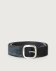 Orciani Hunting Double suede and leather belt 3,5 cm Leather, Suede Blue