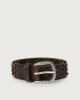 Orciani Stain leather belt Leather Chocolate