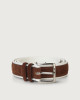 Orciani Amalfi Active suede and fabric belt Canvas, Suede Brown+White