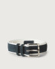 Orciani Amalfi Active suede and fabric belt Canvas, Suede Deep blue+White