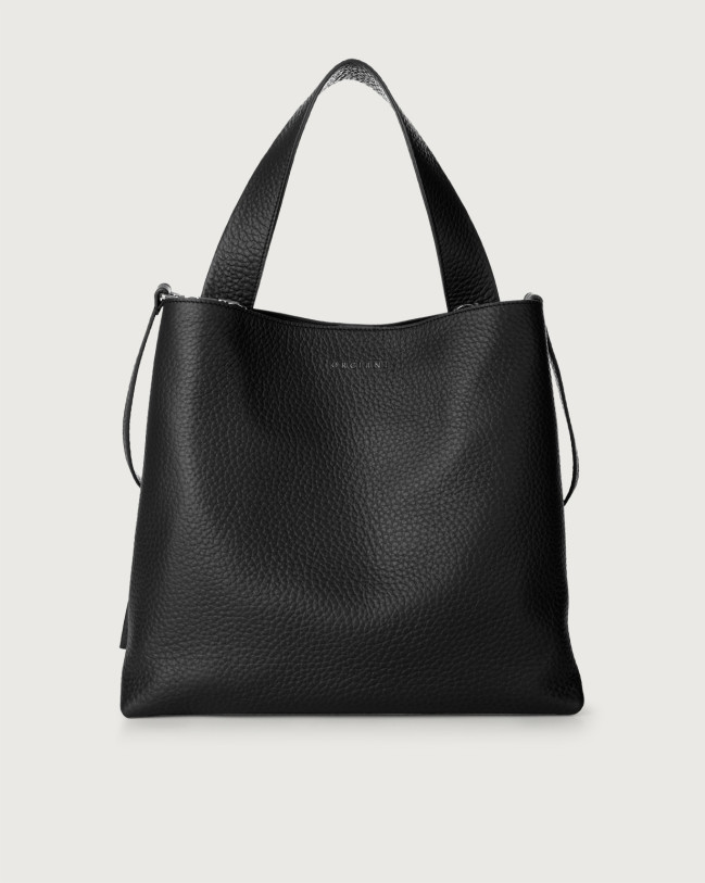Orciani Jackie Soft leather shoulder bag Leather Black