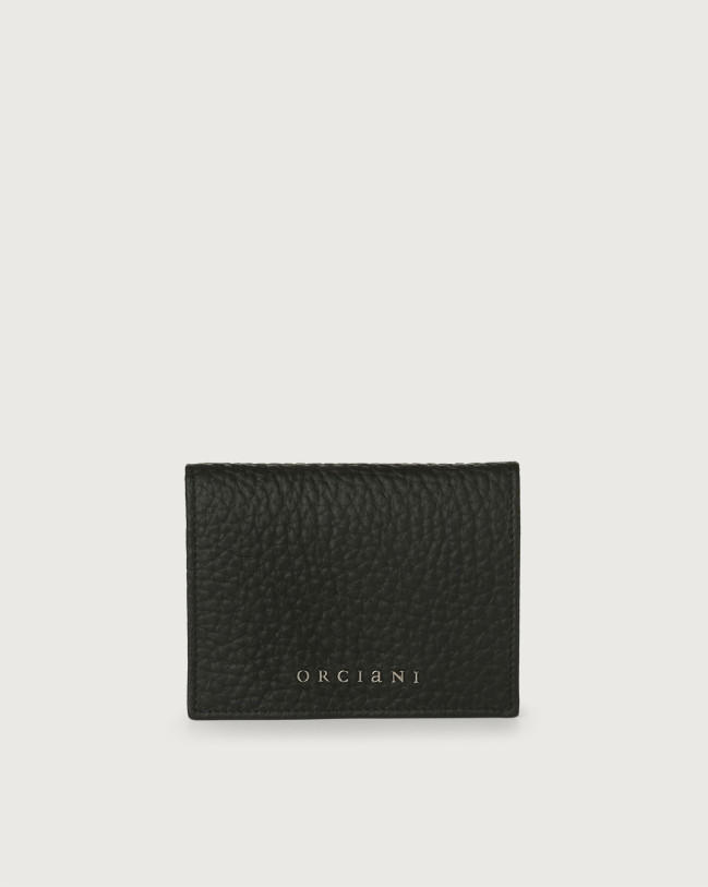 Orciani Soft leather wallet with RFID protection Leather Black