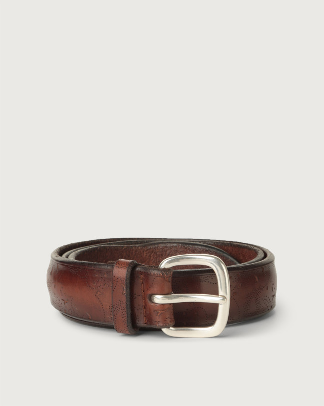 Orciani Bull Soft leather belt Leather Brown