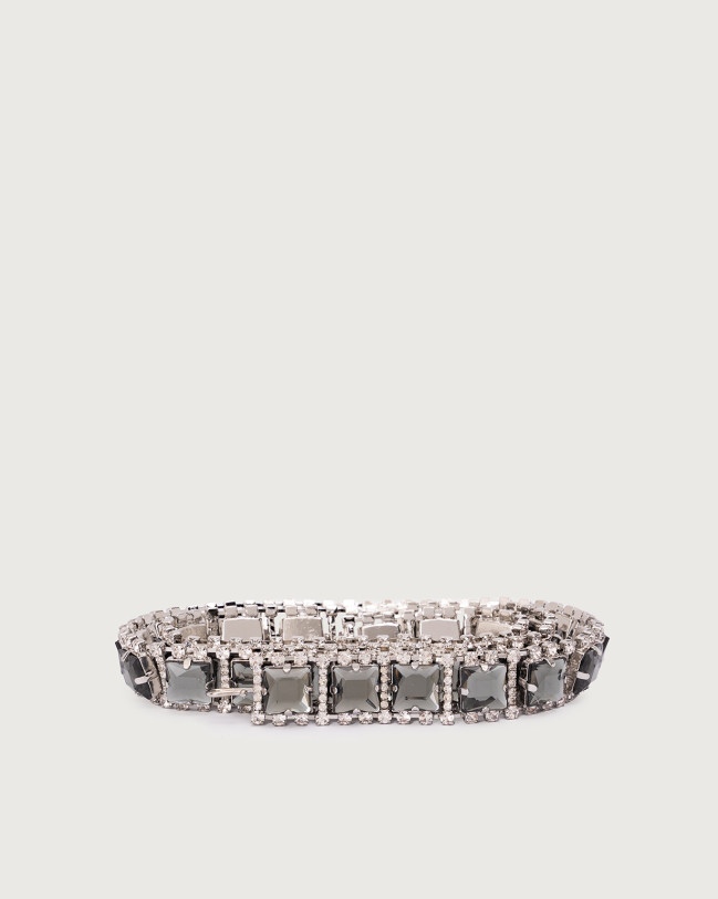 Orciani Smart Crystal jewel belt GREY