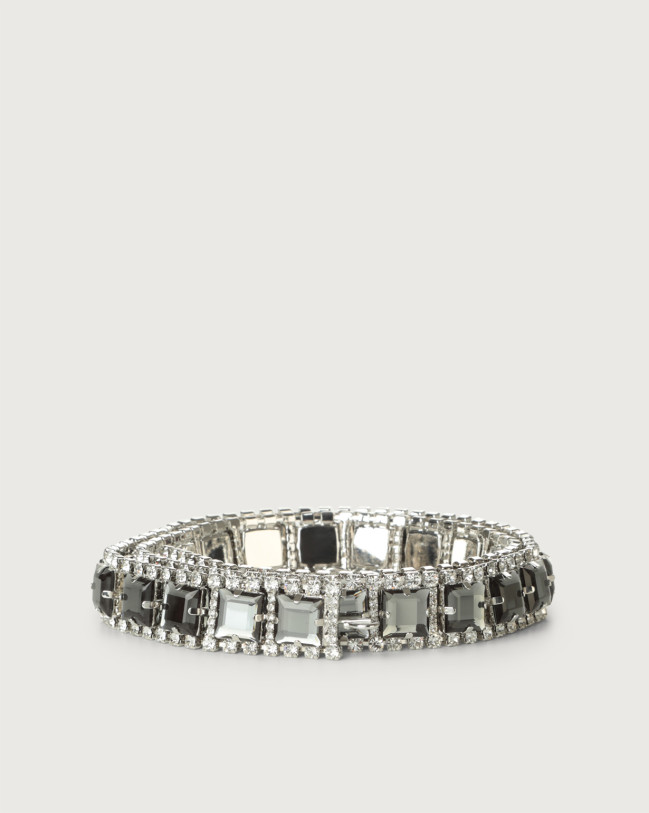 Orciani Smart Crystal jewel belt BLACK