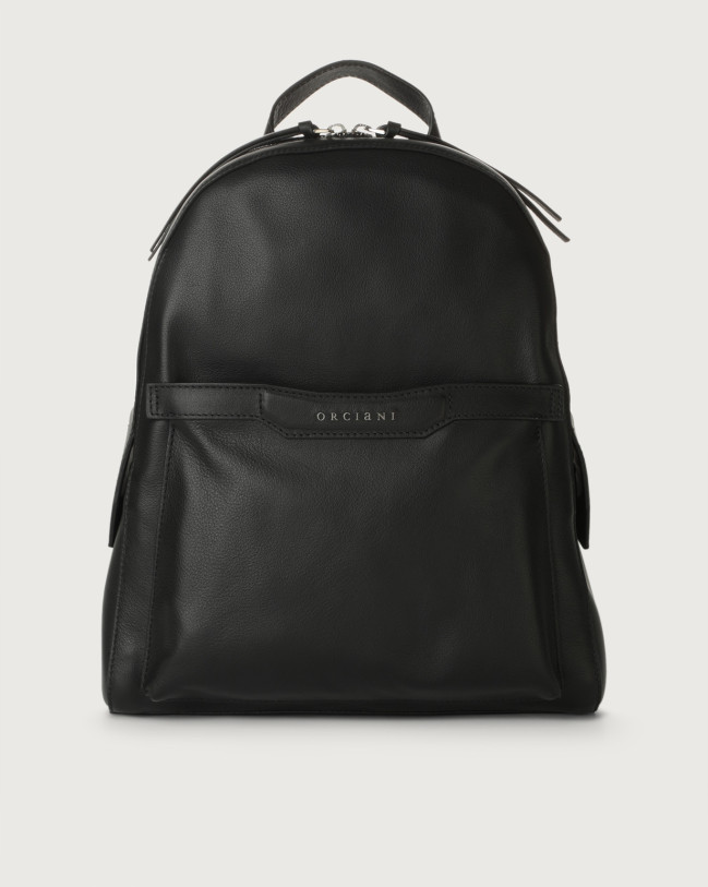 Orciani POSH Blackout leather backpack Leather Black